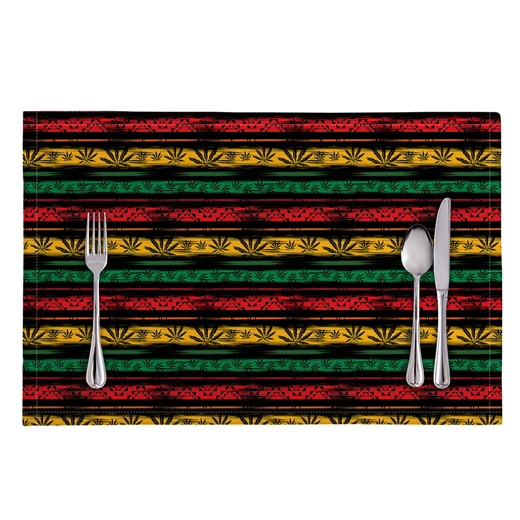 Rastafarian Hemp Pattern Print Placemat