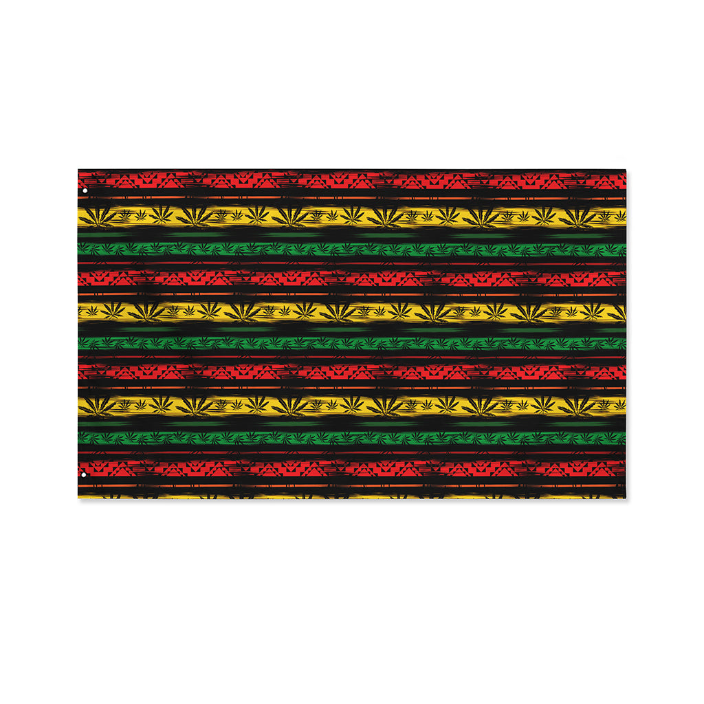 Rastafarian Hemp Pattern Print Polyester Flag