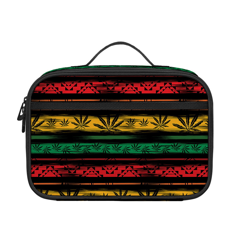 Rastafarian Hemp Pattern Print Portable Lunch Bag