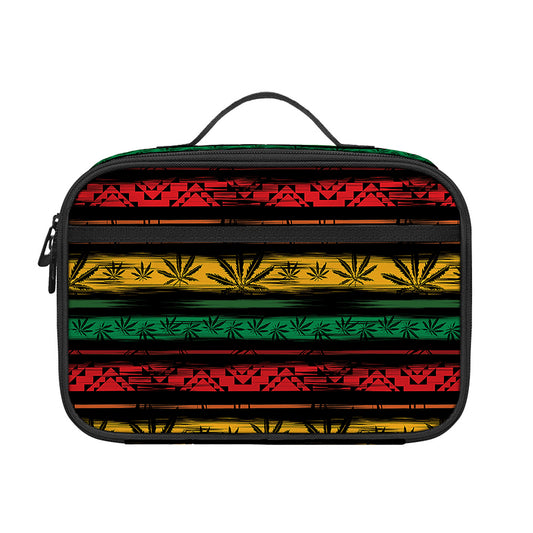 Rastafarian Hemp Pattern Print Portable Lunch Bag