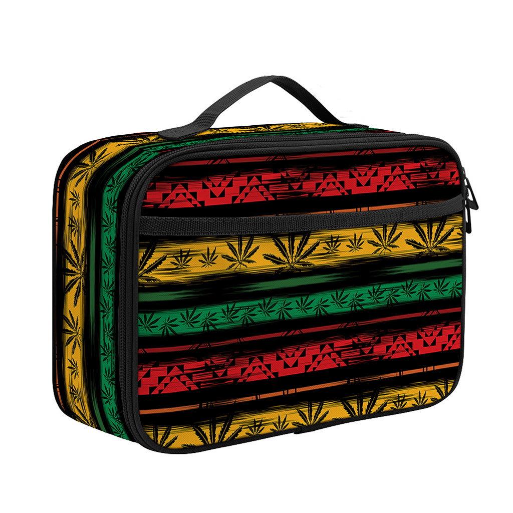 Rastafarian Hemp Pattern Print Portable Lunch Bag