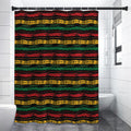 Rastafarian Hemp Pattern Print Premium Shower Curtain