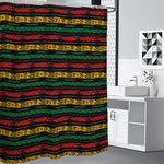 Rastafarian Hemp Pattern Print Premium Shower Curtain