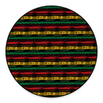 Rastafarian Hemp Pattern Print Round Floor Mat
