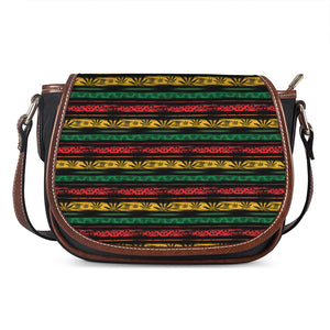 Rastafarian Hemp Pattern Print Saddle Bag