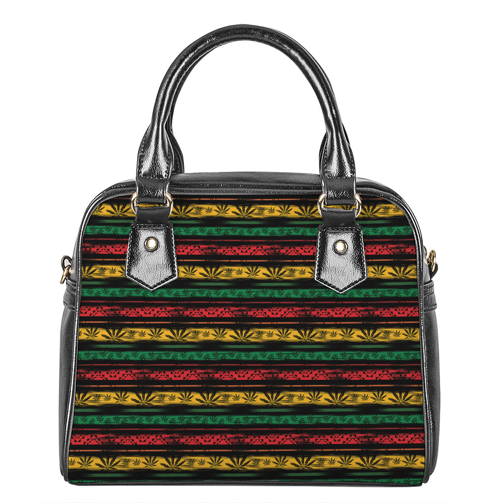 Rastafarian Hemp Pattern Print Shoulder Handbag