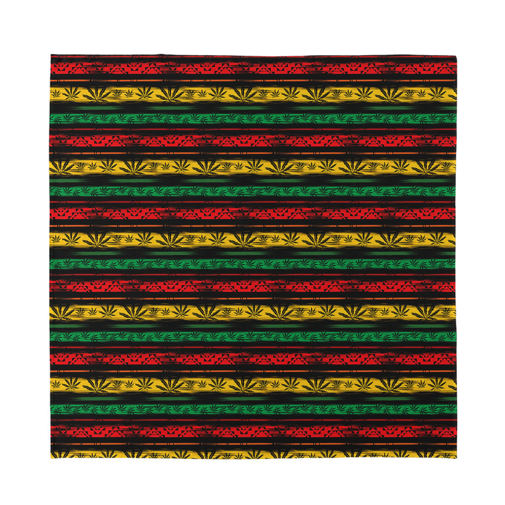 Rastafarian Hemp Pattern Print Silk Bandana