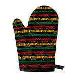 Rastafarian Hemp Pattern Print Single Oven Mitt