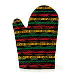 Rastafarian Hemp Pattern Print Single Oven Mitt