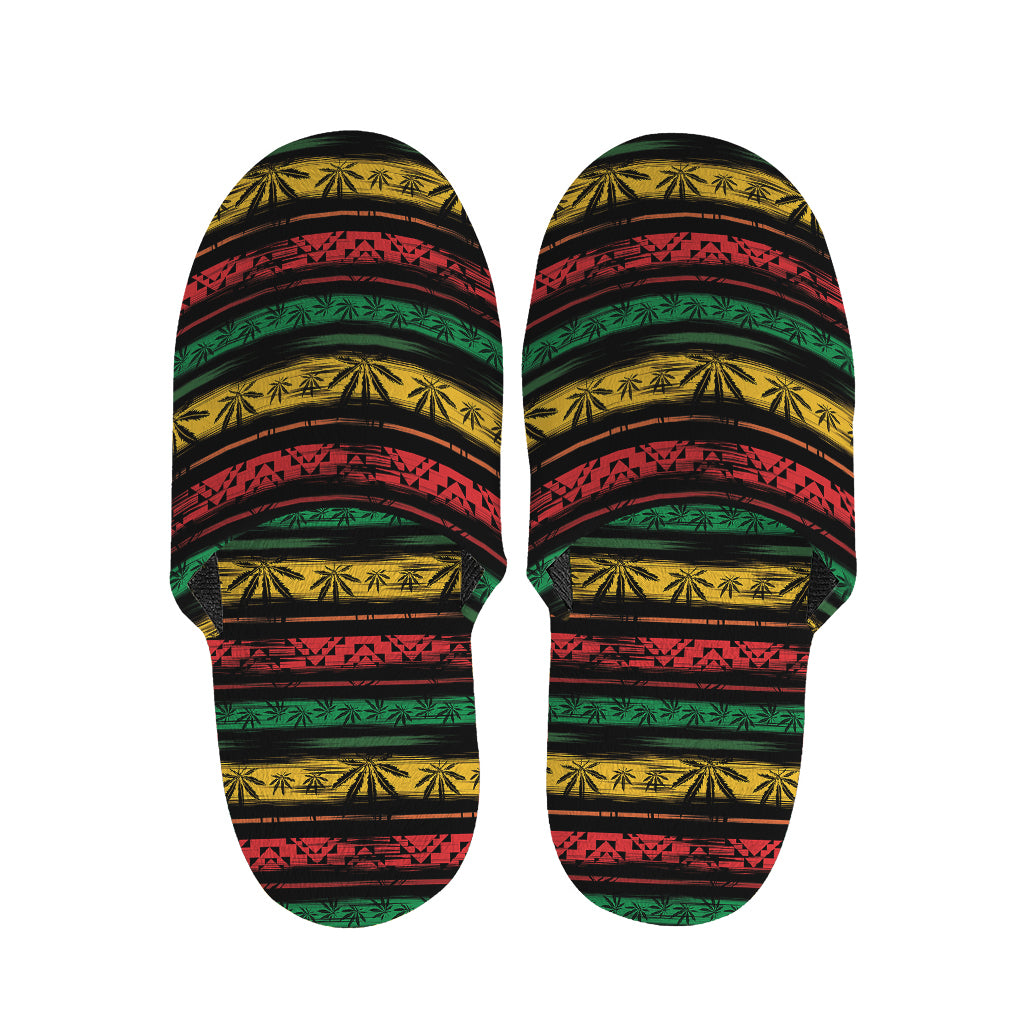 Rastafarian Hemp Pattern Print Slippers