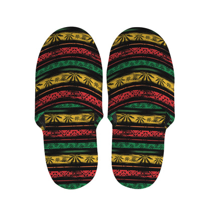 Rastafarian Hemp Pattern Print Slippers