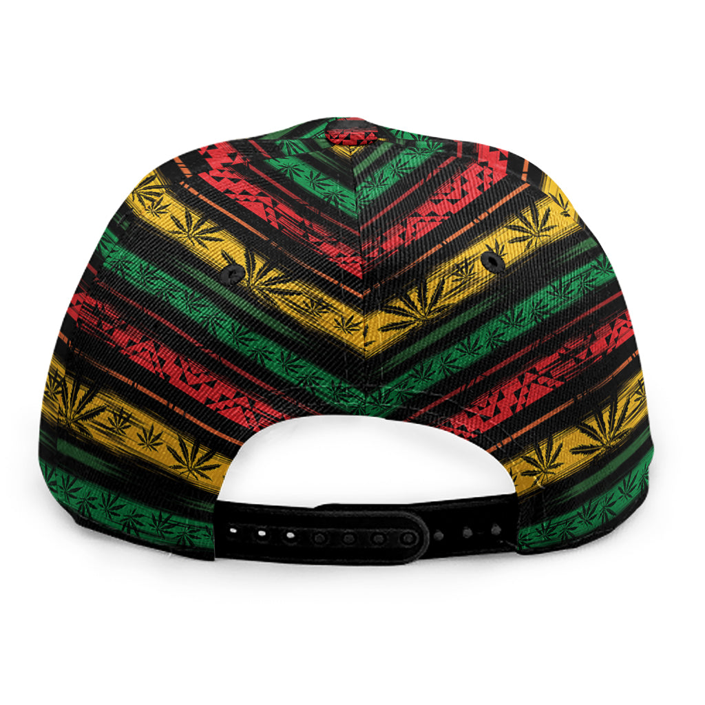 Rastafarian Hemp Pattern Print Snapback Cap
