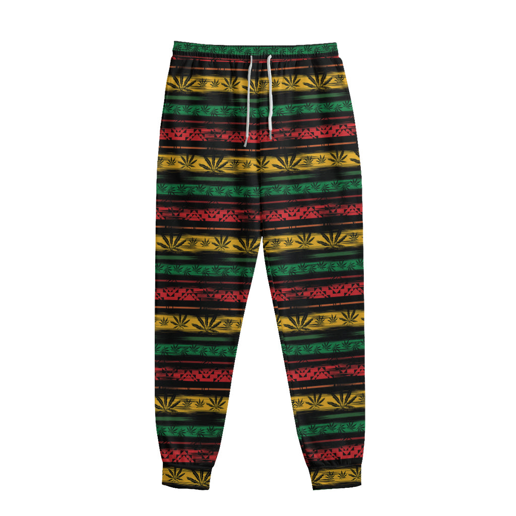 Rastafarian Hemp Pattern Print Sweatpants