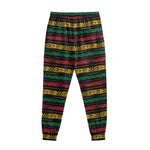 Rastafarian Hemp Pattern Print Sweatpants