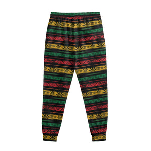 Rastafarian Hemp Pattern Print Sweatpants