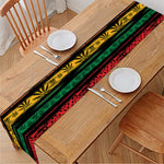 Rastafarian Hemp Pattern Print Table Runner