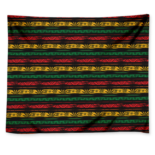 Rastafarian Hemp Pattern Print Tapestry