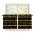 Rastafarian Hemp Pattern Print Tier Curtains