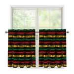 Rastafarian Hemp Pattern Print Tier Curtains