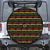 Rastafarian Hemp Pattern Print Tire Cover With Camera Hole