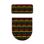 Rastafarian Hemp Pattern Print Toilet Lid And Tank Cover Set