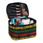 Rastafarian Hemp Pattern Print Travel Makeup Bag