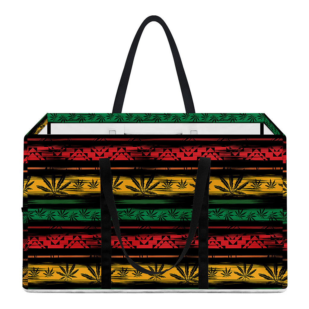 Rastafarian Hemp Pattern Print Utility Tote Bag