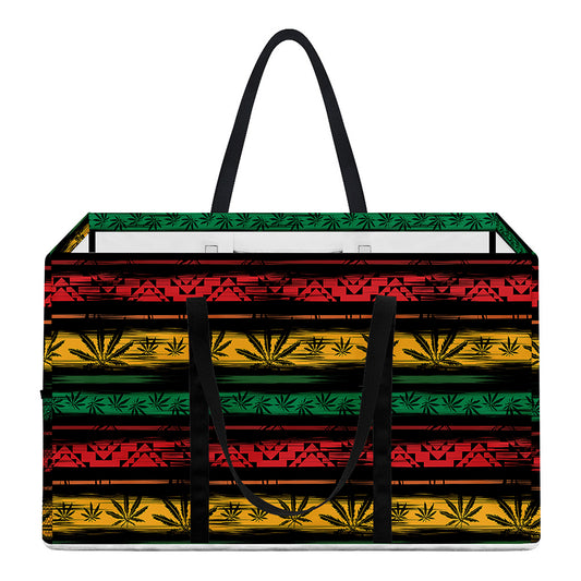 Rastafarian Hemp Pattern Print Utility Tote Bag