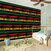 Rastafarian Hemp Pattern Print Wall Sticker