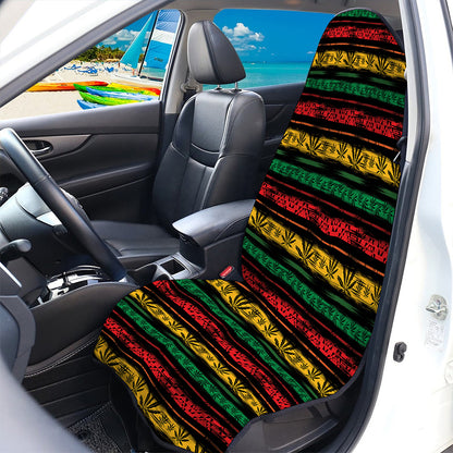 Rastafarian Hemp Pattern Print Waterproof Car Seat Cover