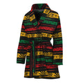 Rastafarian Hemp Pattern Print Women's Bathrobe
