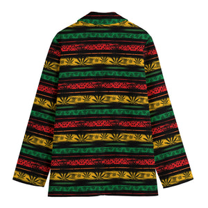 Rastafarian Hemp Pattern Print Women's Blazer