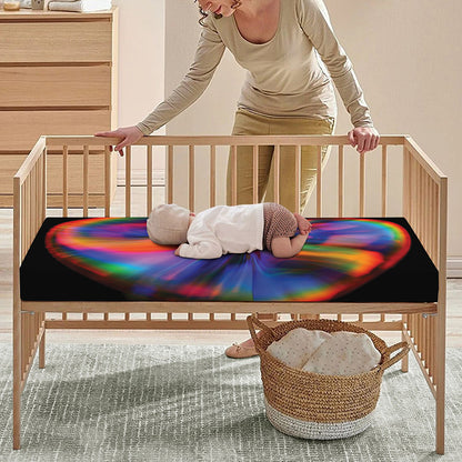 Rave Bubble Print Baby Crib Sheet