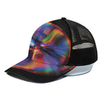 Rave Bubble Print Black Mesh Trucker Cap