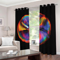 Rave Bubble Print Dimout Grommet Curtains
