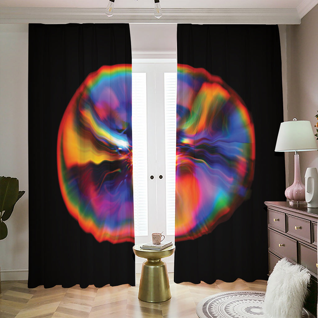 Rave Bubble Print Blackout Pencil Pleat Curtains