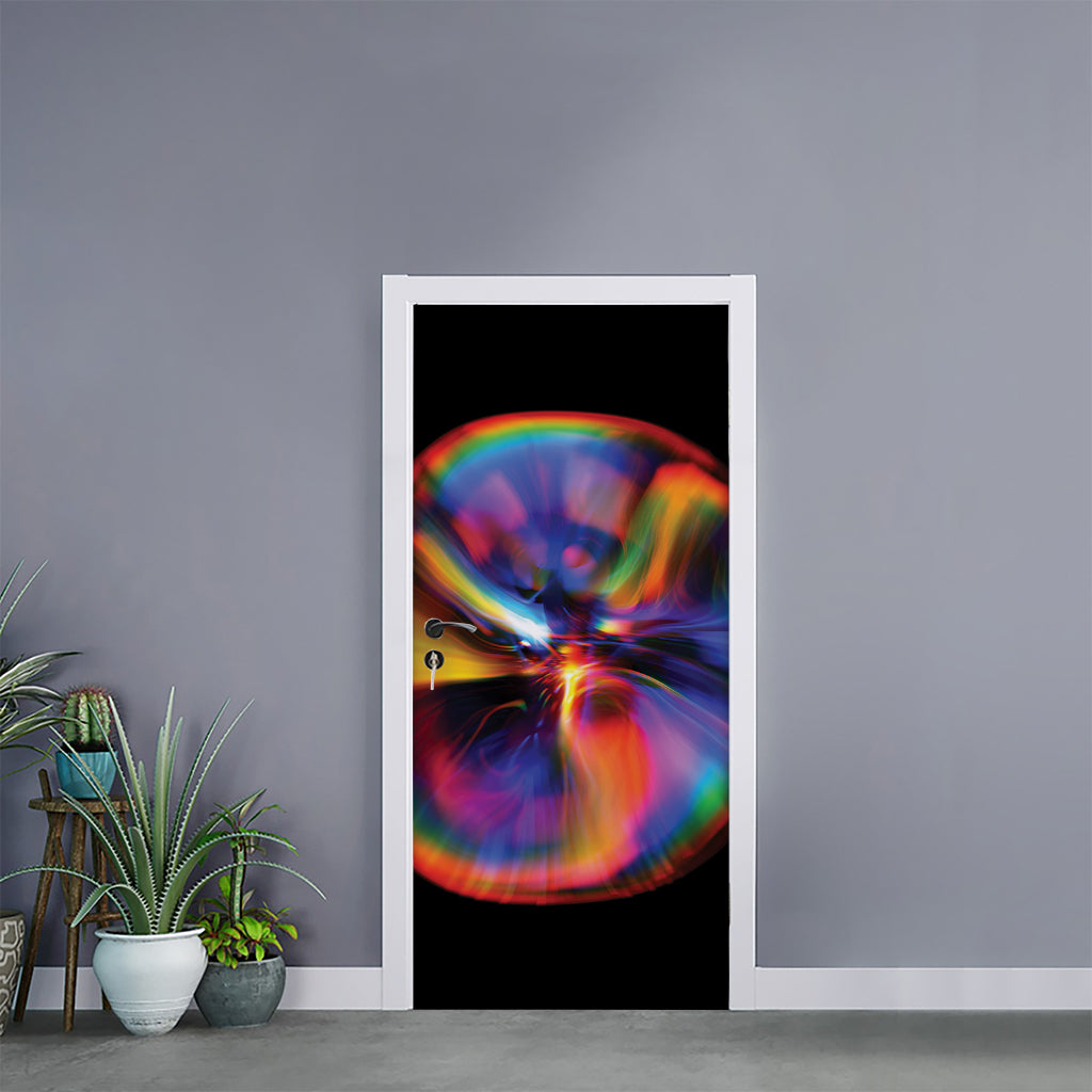 Rave Bubble Print Door Sticker