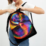 Rave Bubble Print Drawstring Backpack