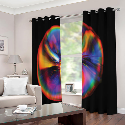 Rave Bubble Print Extra Wide Grommet Curtains