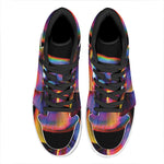 Rave Bubble Print High Top Leather Sneakers