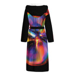 Rave Bubble Print Hooded Bathrobe