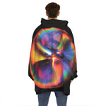 Rave Bubble Print Hoodie Blanket
