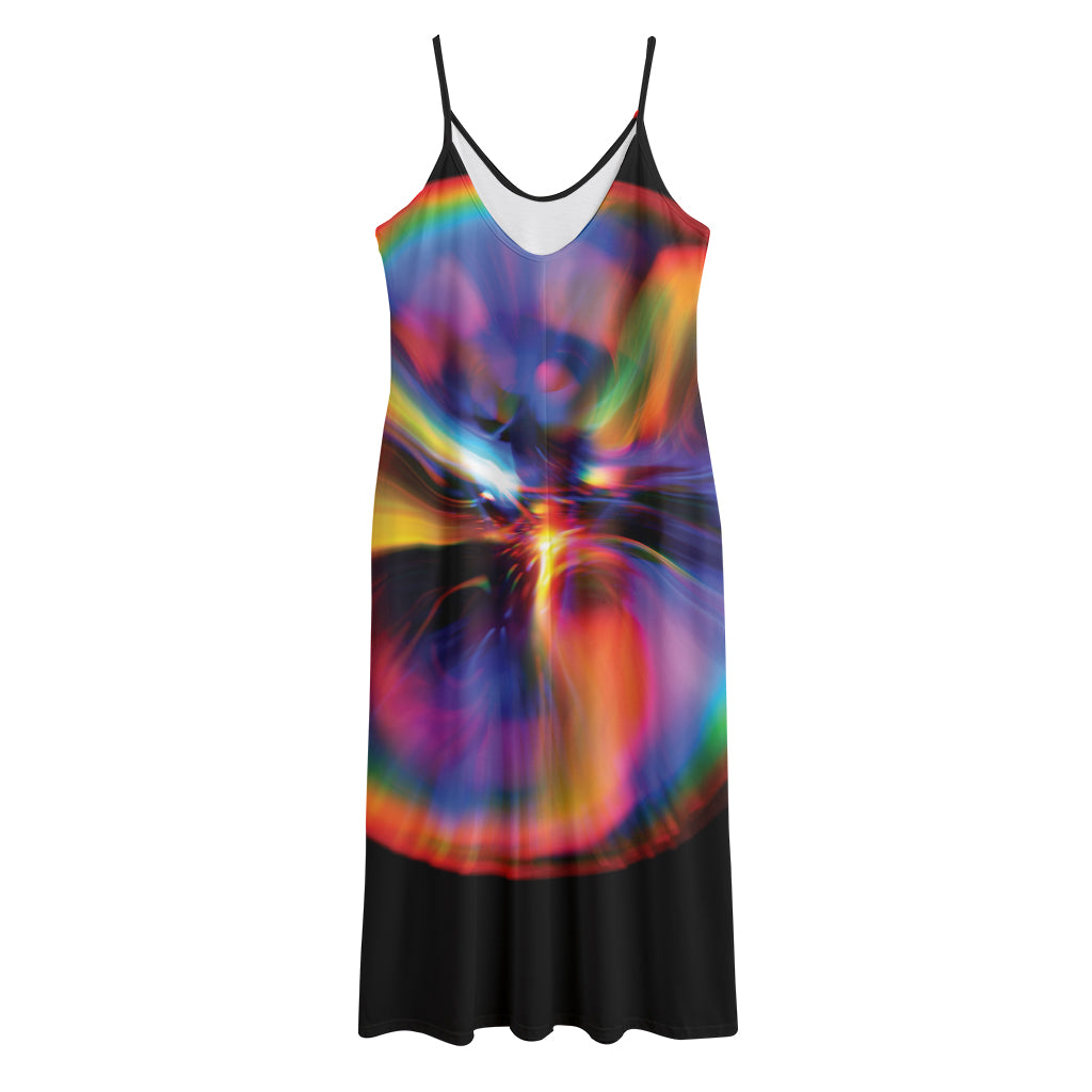 Rave Bubble Print Jersey Midi Cami Dress