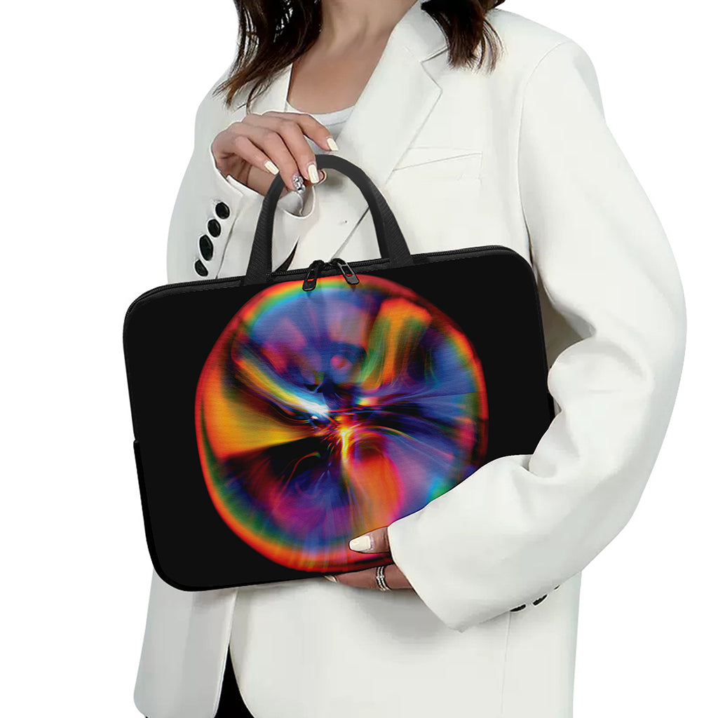 Rave Bubble Print Laptop Sleeve With Handle