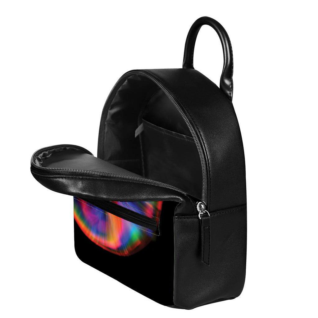 Rave Bubble Print Leather Backpack