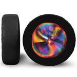 Rave Bubble Print Leather Spare Tire Cover