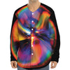 Rave Bubble Print Long Sleeve Baseball Jersey