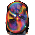 Rave Bubble Print Long Sleeve Baseball Jersey