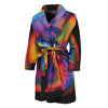 Rave Bubble Print Men's Bathrobe