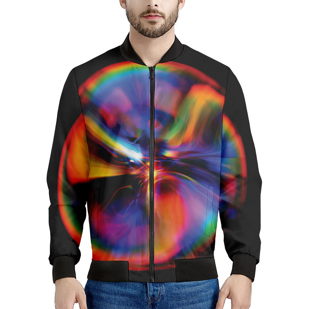 Rave Bubble Print Men's Bomber Jacket